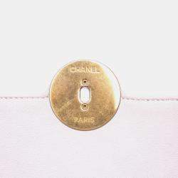 Pre Owned Chanel Blue White CC Quilted Calfskin Single Flap