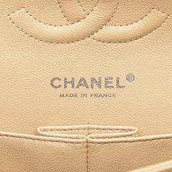 Pre Owned Chanel Brown Medium Classic Caviar Double Flap