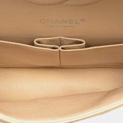 Pre Owned Chanel Brown Medium Classic Caviar Double Flap