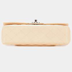 Pre Owned Chanel Brown Medium Classic Caviar Double Flap