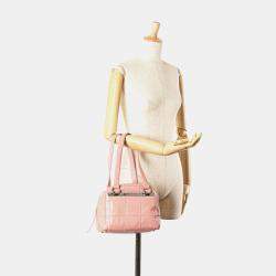 Pre Owned Chanel Pink Small Choco Bar Caviar Shoulder Bag