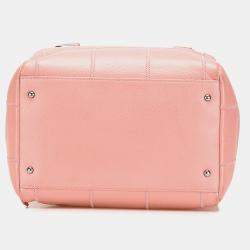 Pre Owned Chanel Pink Small Choco Bar Caviar Shoulder Bag