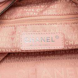 Pre Owned Chanel Pink Small Choco Bar Caviar Shoulder Bag