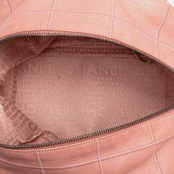 Pre Owned Chanel Pink Small Choco Bar Caviar Shoulder Bag