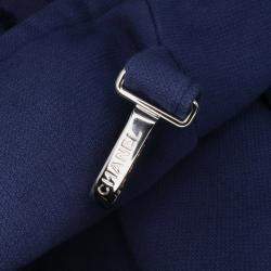 Pre Owned حقيبة شاطئ شانيل قطن تيري أزرق سي سي