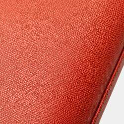 Pre Owned Chanel Orange Grained Calfskin Tote