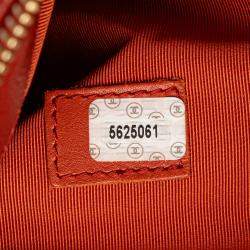 Pre Owned Chanel Orange Grained Calfskin Tote