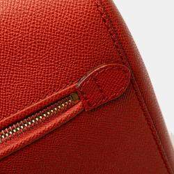 Pre Owned Chanel Orange Grained Calfskin Tote