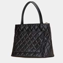 Pre Owned Chanel Black Caviar Medallion Tote