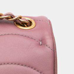 Pre Owned Chanel Pink Paris Seoul Mini Lambskin Pagoda Single Flap