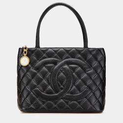 مملوكة مسبقًا Chanel Black Caviar Medallion Tote