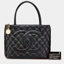 مملوكة مسبقًا Chanel Black Caviar Medallion Tote