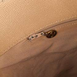 مملوكة مسبقًا حقيبة توت شانيل بمقبض علوي بنفسجي من جلد العجل بنقشة السلحفاة