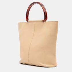 مملوكة مسبقًا حقيبة توت شانيل بمقبض علوي بنفسجي من جلد العجل بنقشة السلحفاة