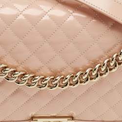 Pre Owned حقيبة شانيل بوي قلاب جلد براءة مبطن وردي ميتاليك وسط جديد