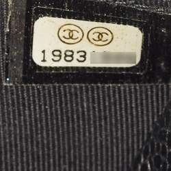 مملوكة مسبقًا حقيبة شانيل كلاسيكية سوداء بحجم WOC جلد كافيار مبطن