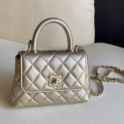 مملوكة مسبقًا Chanel Coco Handle Nano light gold with gold hardware