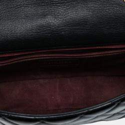 مملوكة مسبقًا شانيل أسود باريس سالزبورغ متوسط جلد ماعز لامع عين رفرف