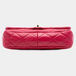 مملوكة مسبقًا Chanel Red Large Quilted Lambskin Funky Town Flap