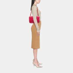 مملوكة مسبقًا Chanel Red Large Quilted Lambskin Funky Town Flap