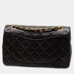 مملوكة مسبقًا Chanel Black Small Classic Lambskin Double Flap