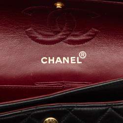 مملوكة مسبقًا Chanel Black Small Classic Lambskin Double Flap