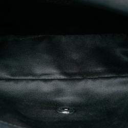 Pre Owned حقيبة شانيل سوداء متوسطة مبطنة من جلد الخراف بترتر وحيدة flap