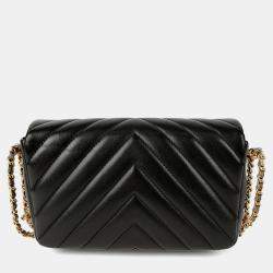 Pre Owned Chanel Chain Around Mini Black Leather Flap Shoulder Bag