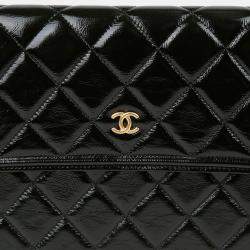 مملوكة مسبقًا حقيبة كلتش شانيل كل اسيكية جلد أسود