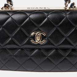 مملوكة مسبقًا Chanel Trendy CC Small Black Lambskin Leather Tote Bag