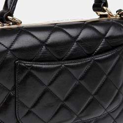 مملوكة مسبقًا Chanel Trendy CC Small Black Lambskin Leather Tote Bag