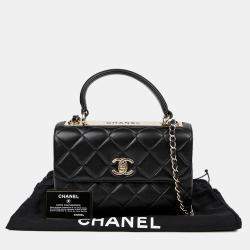 مملوكة مسبقًا Chanel Trendy CC Small Black Lambskin Leather Tote Bag