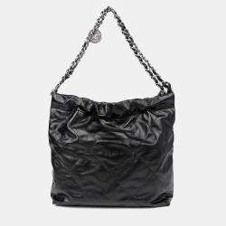 مملوكة مسبقًا حقيبة شانيل 22 جلد أسود كتف