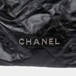 مملوكة مسبقًا حقيبة شانيل 22 جلد أسود كتف