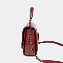 مملوكة مسبقًا حقيبة شانيل كوكو كيرف جلد أحمر مقبض علوي كروس بودي