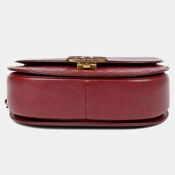 مملوكة مسبقًا حقيبة شانيل كوكو كيرف جلد أحمر مقبض علوي كروس بودي