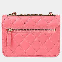 مملوكة مسبقًا Chanel Trendy CC Pink Leather Wallet On Chain