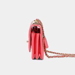 مملوكة مسبقًا Chanel Trendy CC Pink Leather Wallet On Chain