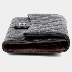 مملوكة مسبقًا Chanel Classic Black Caviar Leather Long Wallet