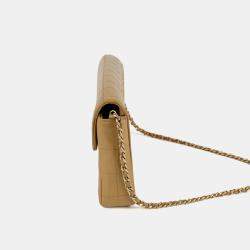 Pre Owned Chanel Chocolate Bar Brown Leather Flap Shoulder Bag