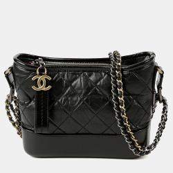 مملوكة مسبقًا Chanel Gabrielle Small Black Leather Shoulder Bag