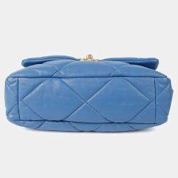 مملوكة مسبقًا Chanel 19 Large Blue Leather Shoulder Bag