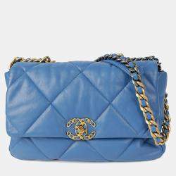 مملوكة مسبقًا Chanel 19 Large Blue Leather Shoulder Bag