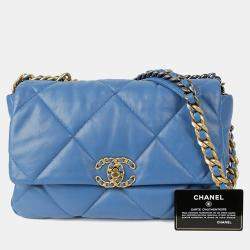 مملوكة مسبقًا Chanel 19 Large Blue Leather Shoulder Bag