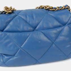 مملوكة مسبقًا Chanel 19 Large Blue Leather Shoulder Bag