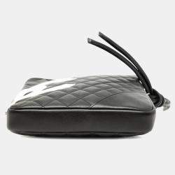 Pre Owned Chanel Black Quilted Lambskin Cambon Ligne Crossbody