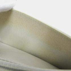 Pre Owned Chanel Star Emboss Lambskin Chain/Shoulder Wallet Silver