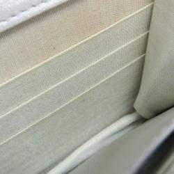 Pre Owned Chanel Star Emboss Lambskin Chain/Shoulder Wallet Silver