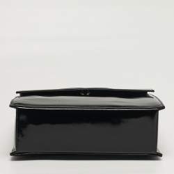 Pre Owned حقيبة شانيل يد علوية جلد وبرنيق أسود وسلسلة