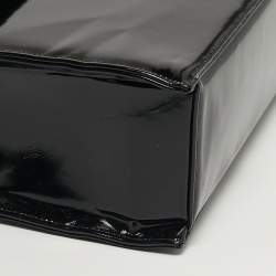 Pre Owned حقيبة شانيل يد علوية جلد وبرنيق أسود وسلسلة